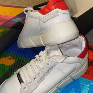CNC Costume National White and Red Sneakers